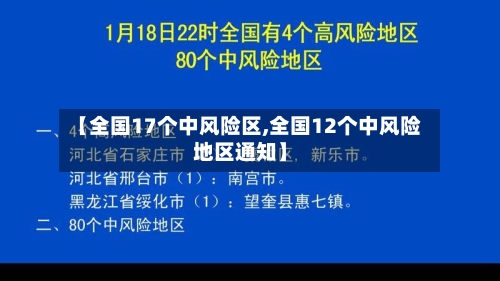 【全国17个中风险区,全国12个中风险地区通知】-第2张图片