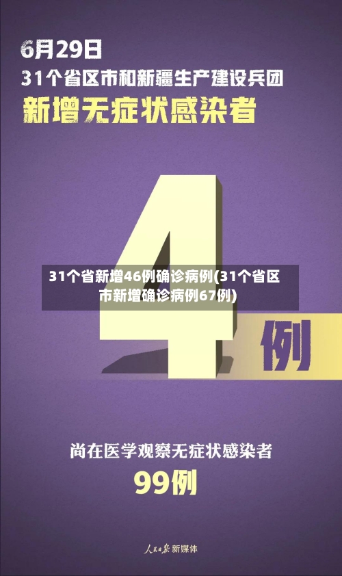 31个省新增46例确诊病例(31个省区市新增确诊病例67例)