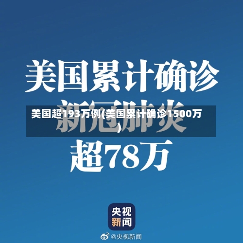 美国超193万例(美国累计确诊1500万)