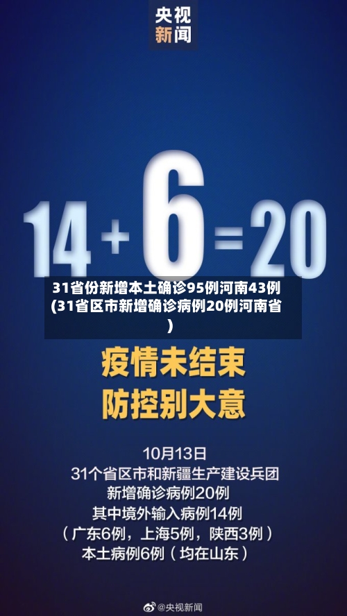 31省份新增本土确诊95例河南43例(31省区市新增确诊病例20例河南省)-第2张图片