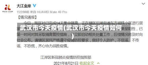 武汉市今天疫情(武汉市今天疫情如何)