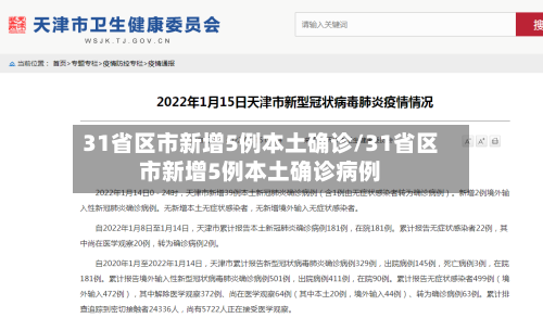 31省区市新增5例本土确诊/31省区市新增5例本土确诊病例