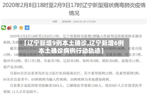 【辽宁新增9例本土确诊,辽宁新增6例本土确诊病例行动轨迹】-第2张图片