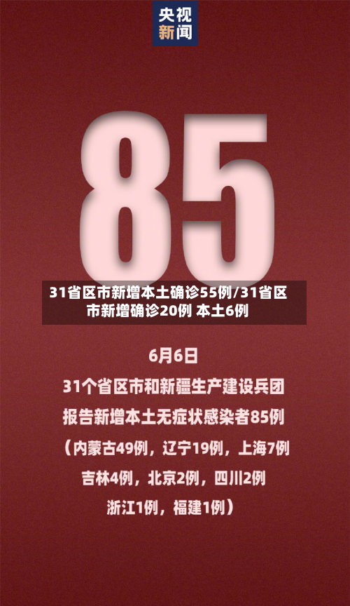 31省区市新增本土确诊55例/31省区市新增确诊20例 本土6例-第2张图片